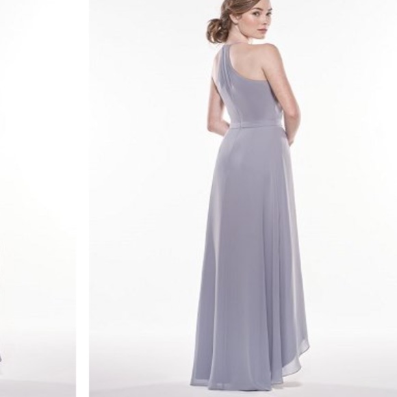 NWT Jasmine Bridesmaids Jewel Neckline Georgette High-Low Dress Size 12 - Picture 2 of 8